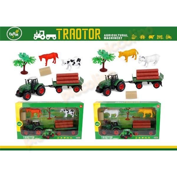 Set ferma cu tractor si animale 386