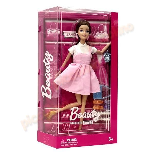 Papusa fashion de 29 cm cu pantofi si geanta 563