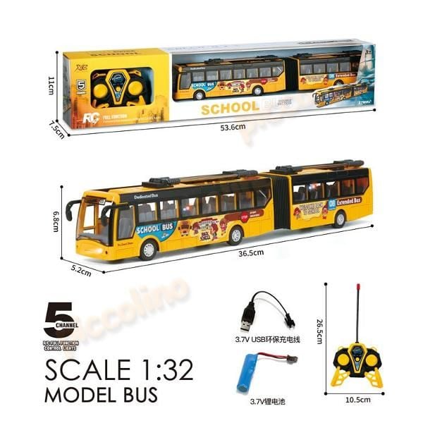 Autobuz burduf RC, 4 functii, lumini, cablu USB 523 Engros