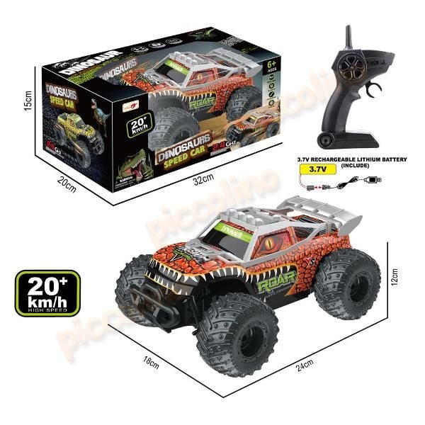 Vehicul off-road dinosaur RC, 4 functii, baterie litiu, cablu USB Engros
