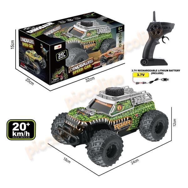 Vehicul off-road dinosaur RC, 4 functii, baterie litiu, cablu USB 514 Engros