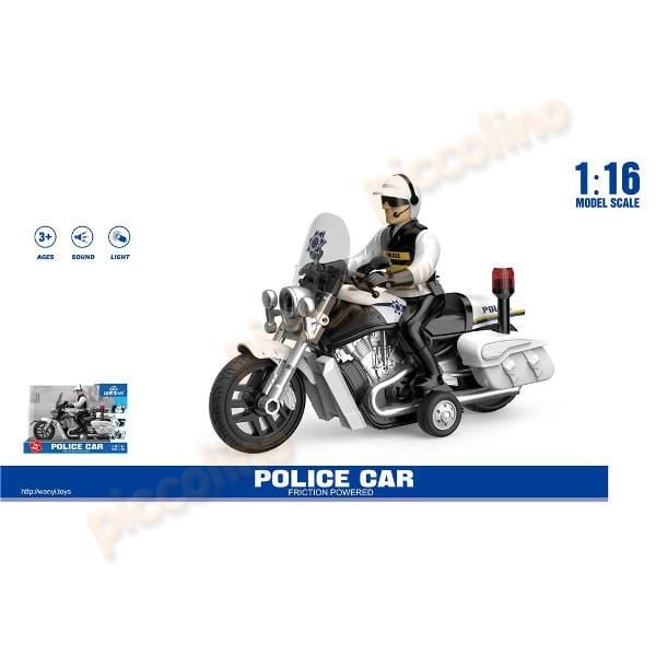 Motocicleta de politie inertiala L&S, scara 1:16 594 Engros