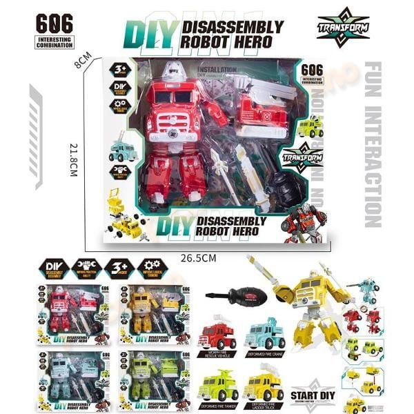 Jucarie Set asamblare - Robot pompier Engros