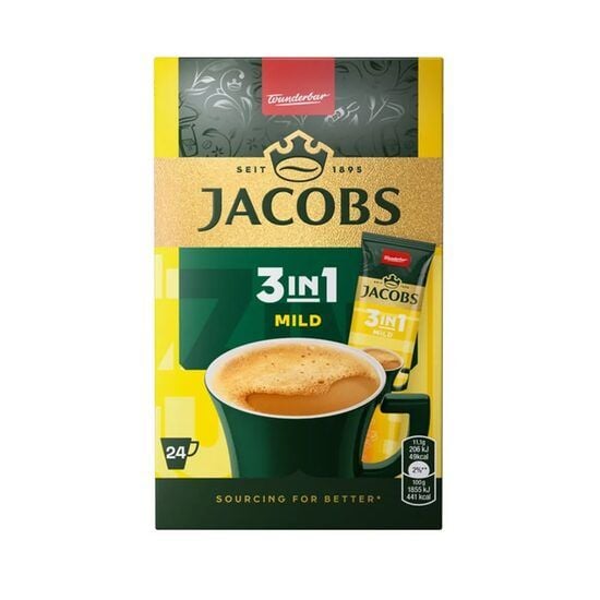 Cafea instant Jacobs 3 in 1 Mild, 24 x 11.1 g Engros