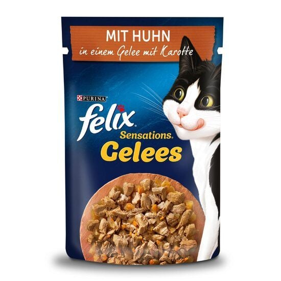 Hrana umeda pentru pisici Felix Sensations Pui si Morcov, 85g Engros