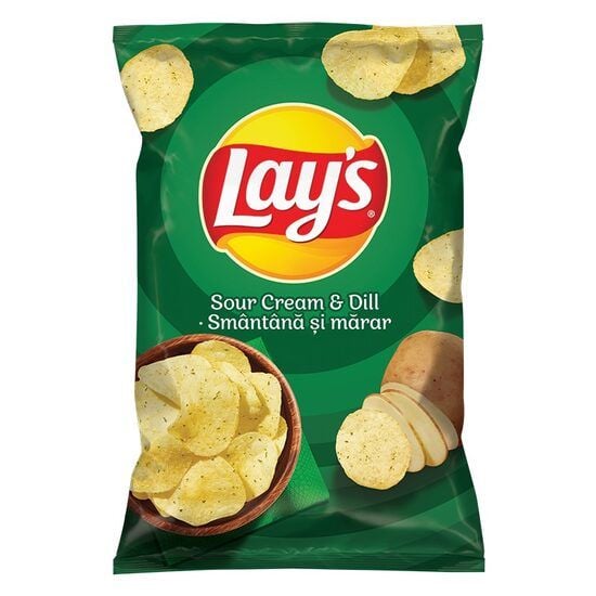 Chipsuri cu smanatana si marar Lay\'s Chips Dill 60g Engros