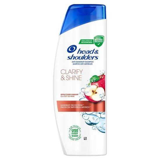 Head & Shoulders Clarify & Shine cu Oțet de Mere – Șampon anti-mătreață 330 ml Engros