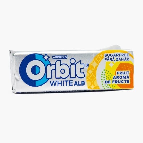 Wrigley\'s Orbit White Aroma de fructe Guma de mestecat fara zahar 10 bucati, 15,37g, 30 de seturi Engros