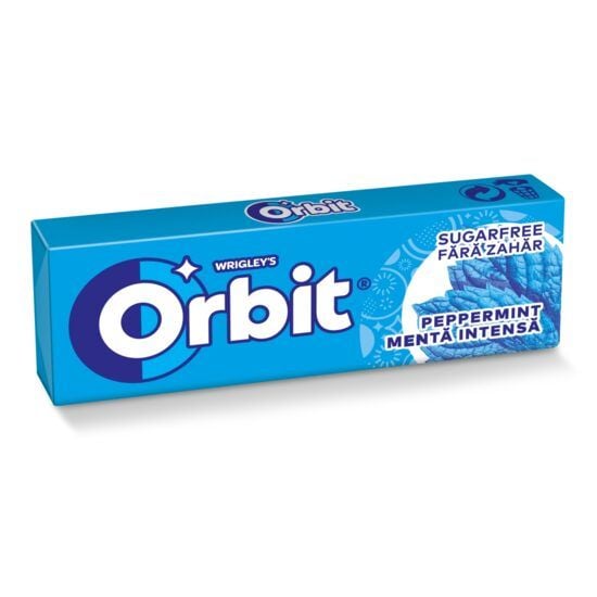 Orbit Peppermint guma de mestecat cu aroma de menta 10 buc,14 g, 30 de seturi Engros