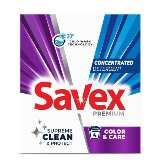 Detergent Premium 2in1 Color&Care Savex, 320g Engros