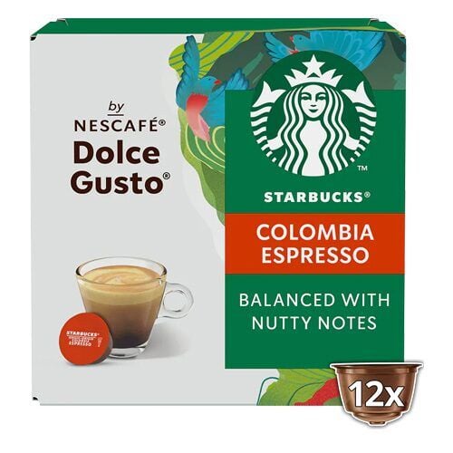 Capsule Starbucks Dolce Gusto Colombia Espresso, 66g, 12 capsule – cafea intensă și aromată Engros