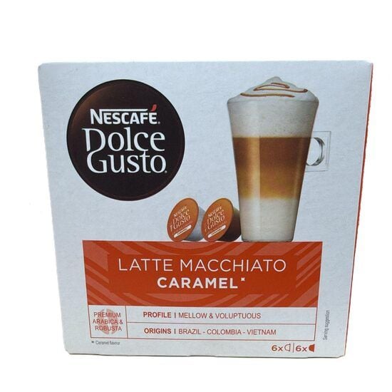 Capsule Nescafé Dolce Gusto Latte Macchiato Caramel, 109,2g, 12 capsule – cremă de lapte cu caramel Engros