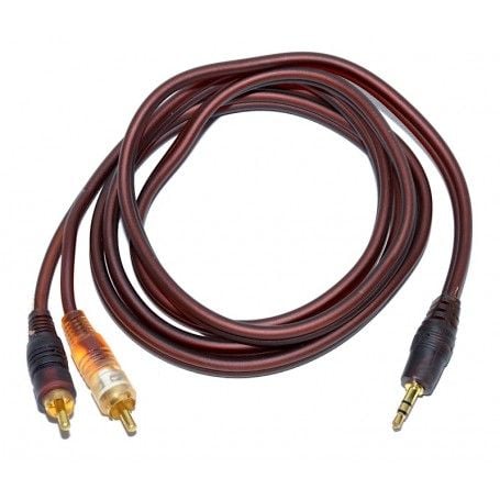 Cablu Audio Jack 3,5mm Tata - 2 RCA Tata, Siliconat 1,5m, Profesional Engros