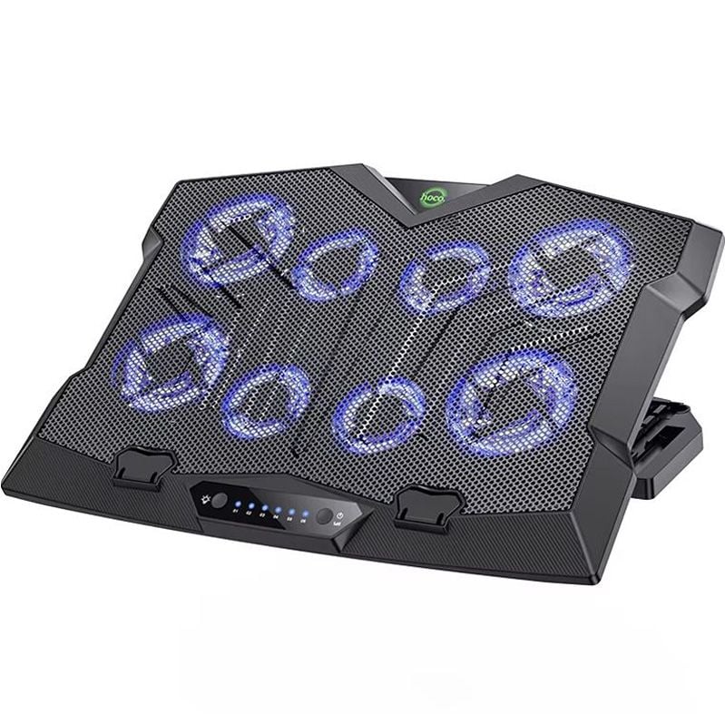 Cooler Laptop HOCO GM27, Racire 6 Viteze, Ultra Silentios, Lumina LED, Negru Engros