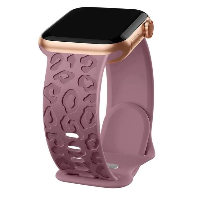 Curea 3D Animal Print, Silicon pentru Apple Watch, Ajustabila, Gravata, Mov - 38/40/41 mm Engros