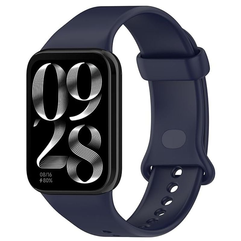 Curea Sport pentru Xiaomi Mi Band 8 Pro / Band 9 Pro / RedMi Watch 4, Ajustabila cu buton, Silicon, Bleumarin Engros
