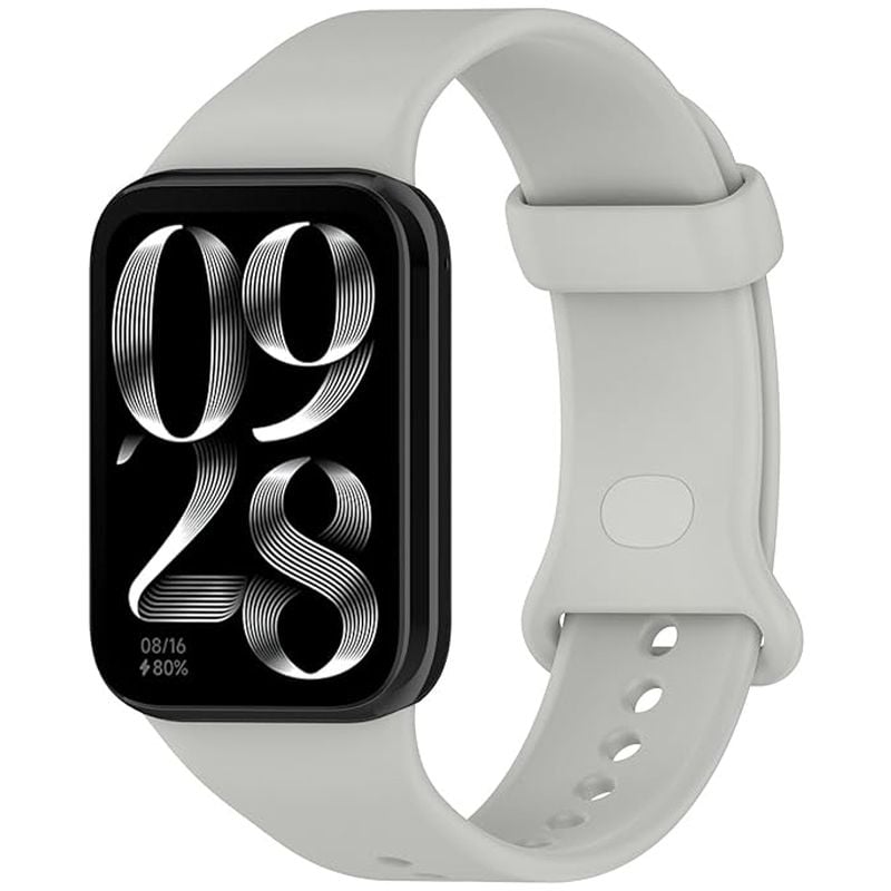 Curea Sport pentru Xiaomi Mi Band 8 Pro / Band 9 Pro / RedMi Watch 4, Ajustabila cu buton, Silicon, Gri Engros