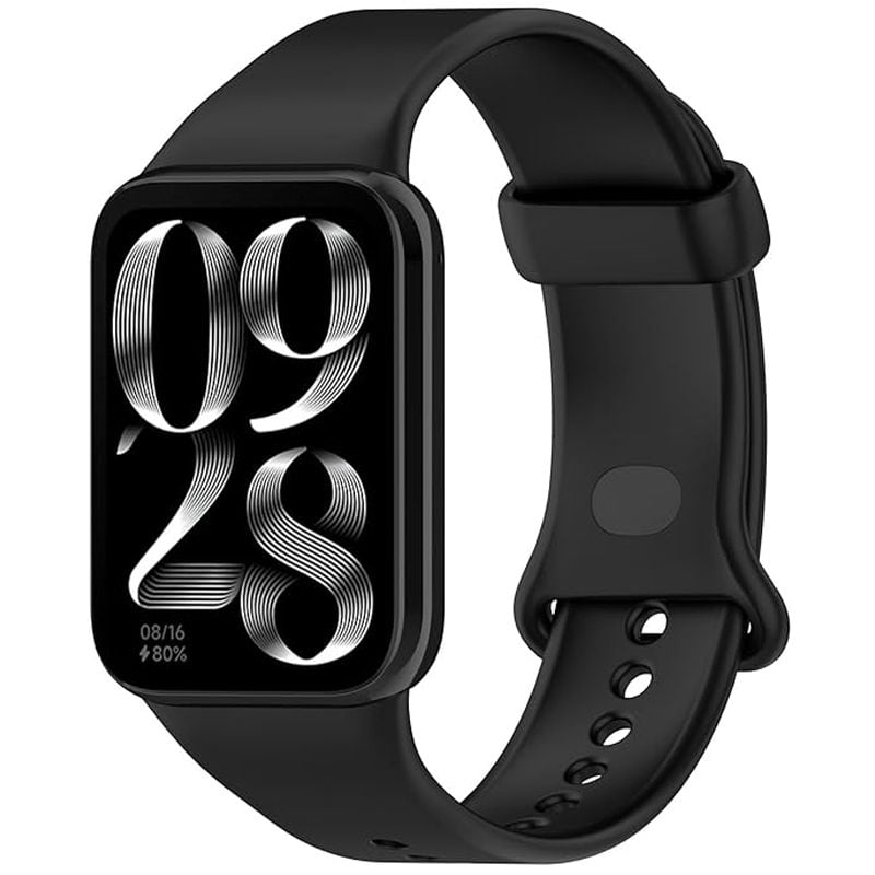 Curea Sport pentru Xiaomi Mi Band 8 Pro / Band 9 Pro / RedMi Watch 4, Ajustabila cu buton, Silicon, Negru Engros