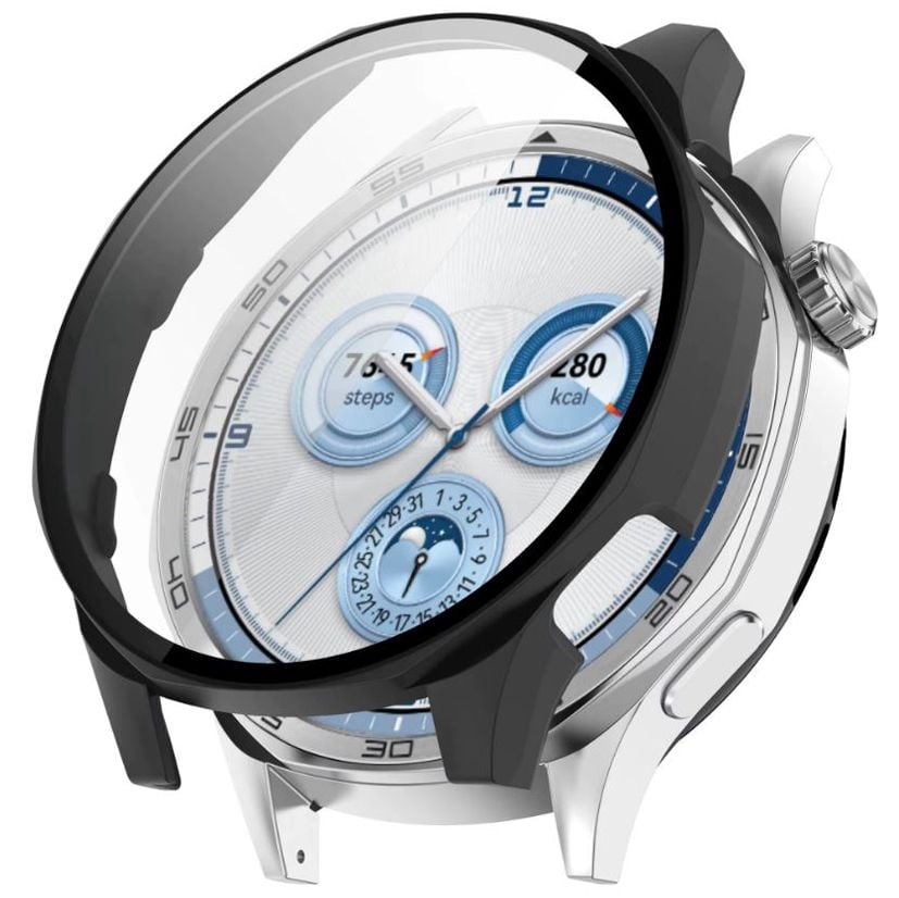 Husa Capac din Sticla, Huawei Watch GT5 (46MM), Protectie ecran si Antisoc, Negru Engros