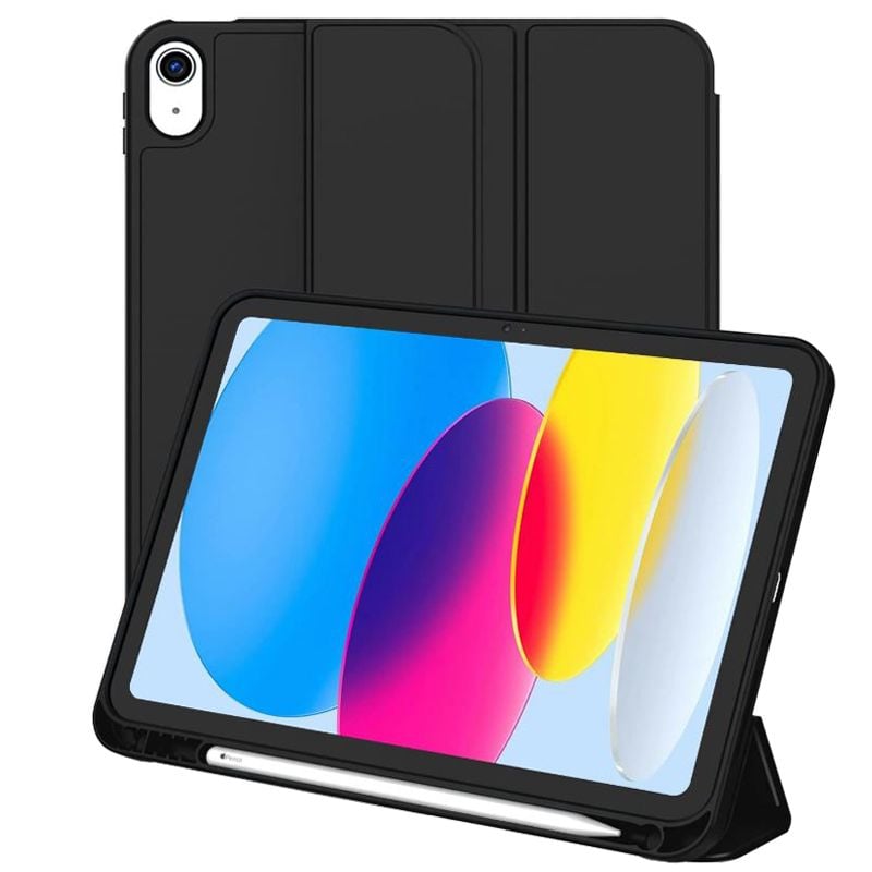 Husa cu Suport Pix pentru iPad 10 2022/2024, iPad 11 2025, Protectie completa, Pliabila, Negru Engros