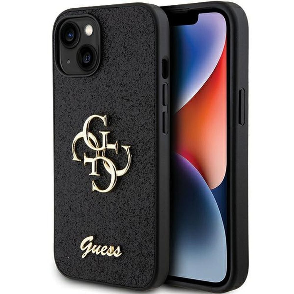 Husa Guess pentru iPhone 13/14/15, Logo 4G, Negru Engros