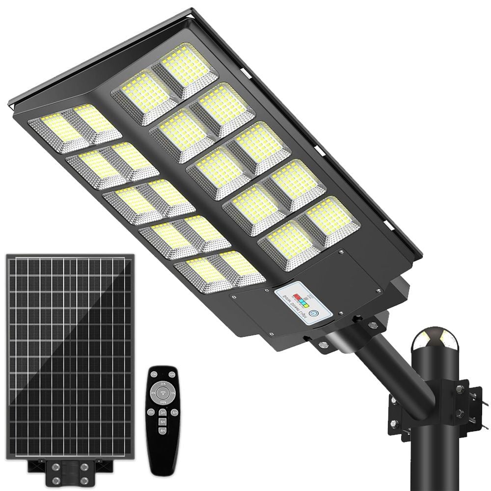 Lampa Solară 1000W cu Panou Solar Monocristalin, 800 LED-uri, Bară + Telecomandă, ClassLights Engros