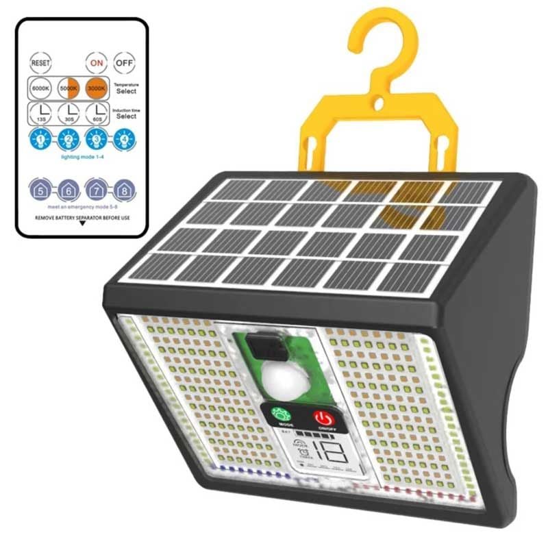 Lampă solară LED cu senzor, cârlig și magnet Classlights Engros