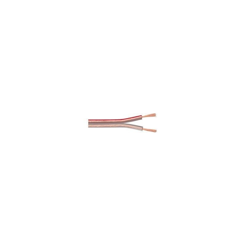 Cablu pentru Difuzoare Audio, Profesional, Bifilar 2x0.75, Rola 100m, Transparent Engros