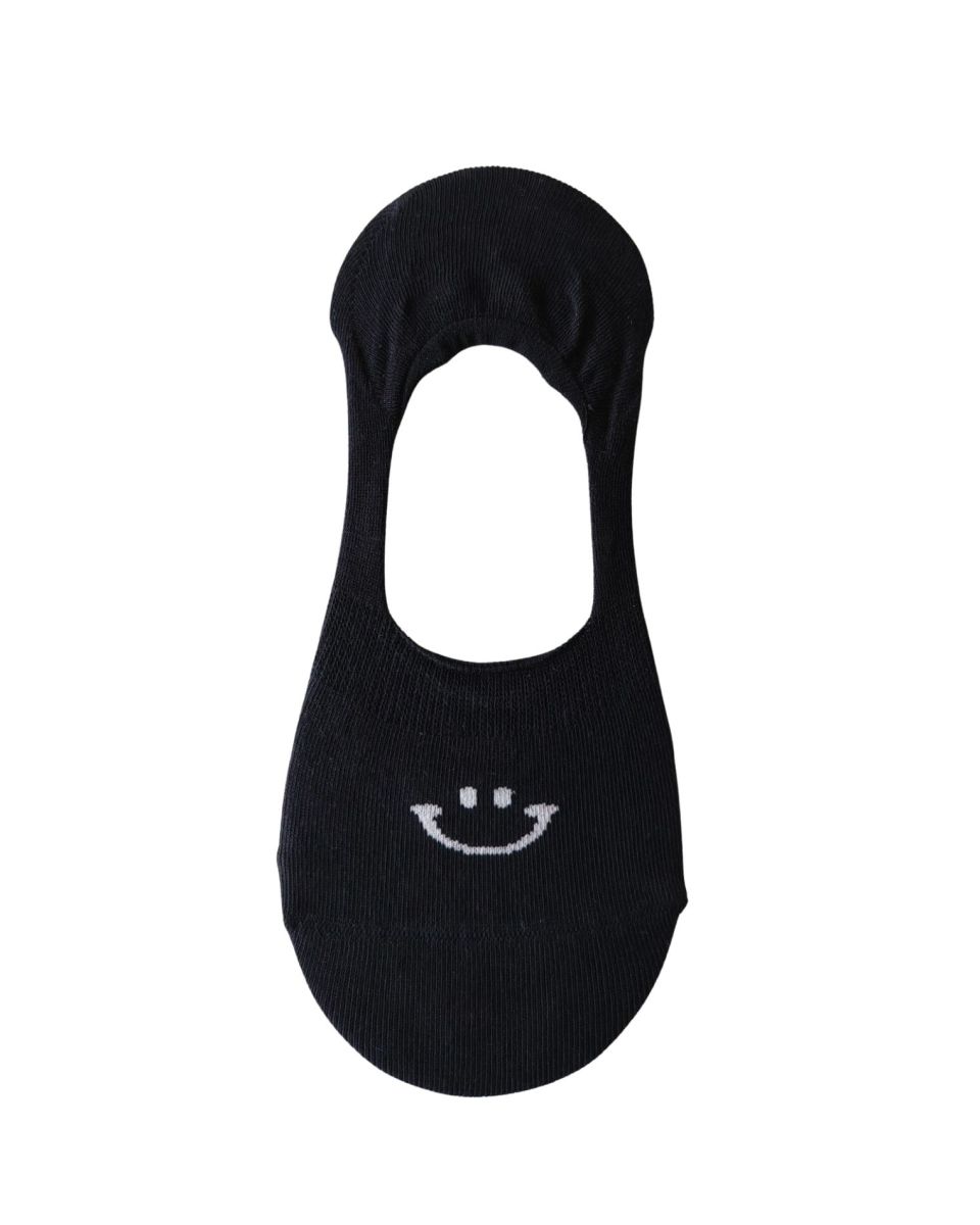 Sosete scurte negre Smiley Face Engros