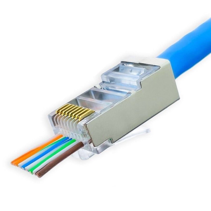 Set Mufa FTP-UTP RJ45 Metal Cat6E, Cutie 100 buc Engros
