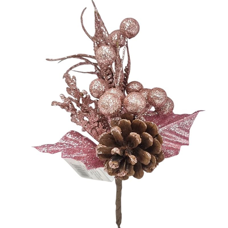 Craciunita decorativa cu sclipici, engros 20 cm