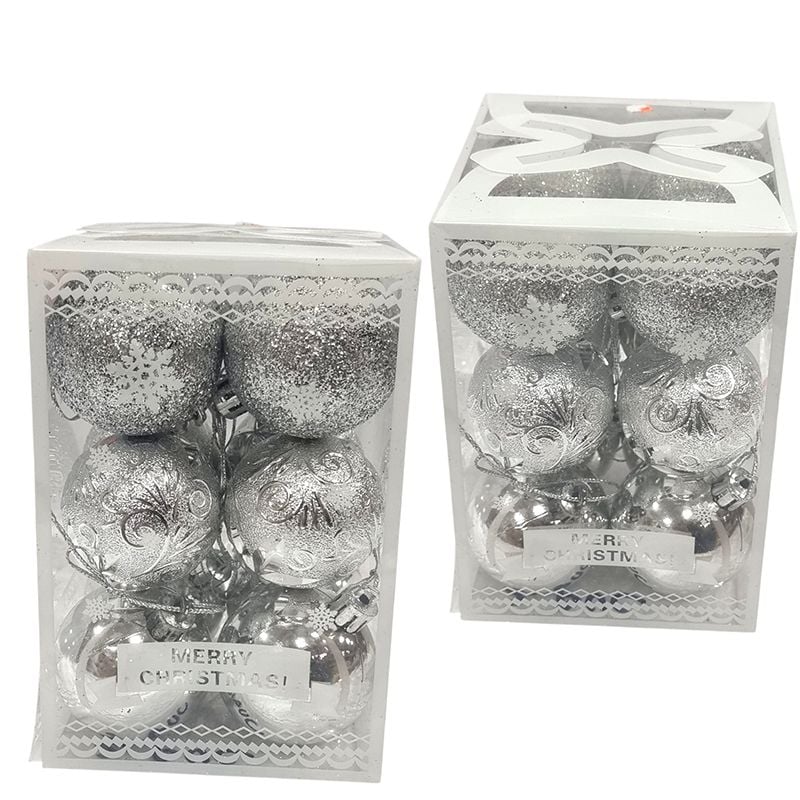 Globuri de plastic pentru Brad sau decoratiuni, 12/buc pe set 5 cm