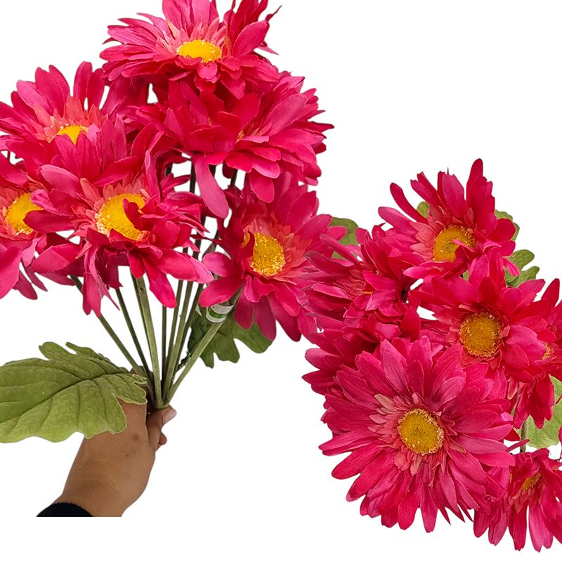 Buchet floare artificiala Gerbera engros 9 fire 45 cm lungime