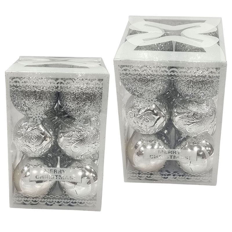 Globuri de plastic pentru Brad sau decoratiuni, 12/buc pe set 4 cm