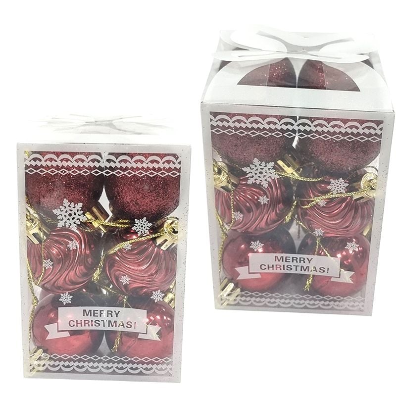 Globuri de plastic pentru Brad sau decoratiuni, 12/buc pe set 4 cm