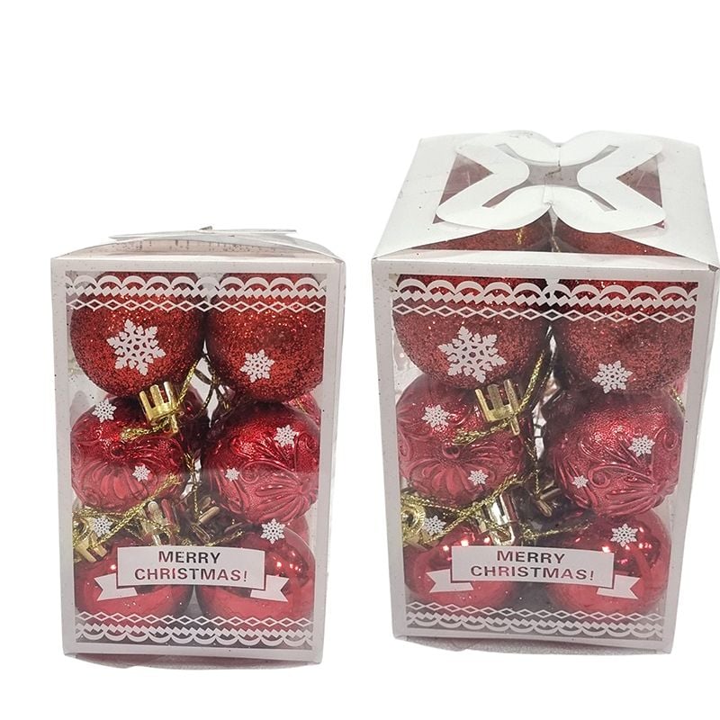Globuri de plastic pentru Brad sau decoratiuni, 12/buc pe set 4 cm