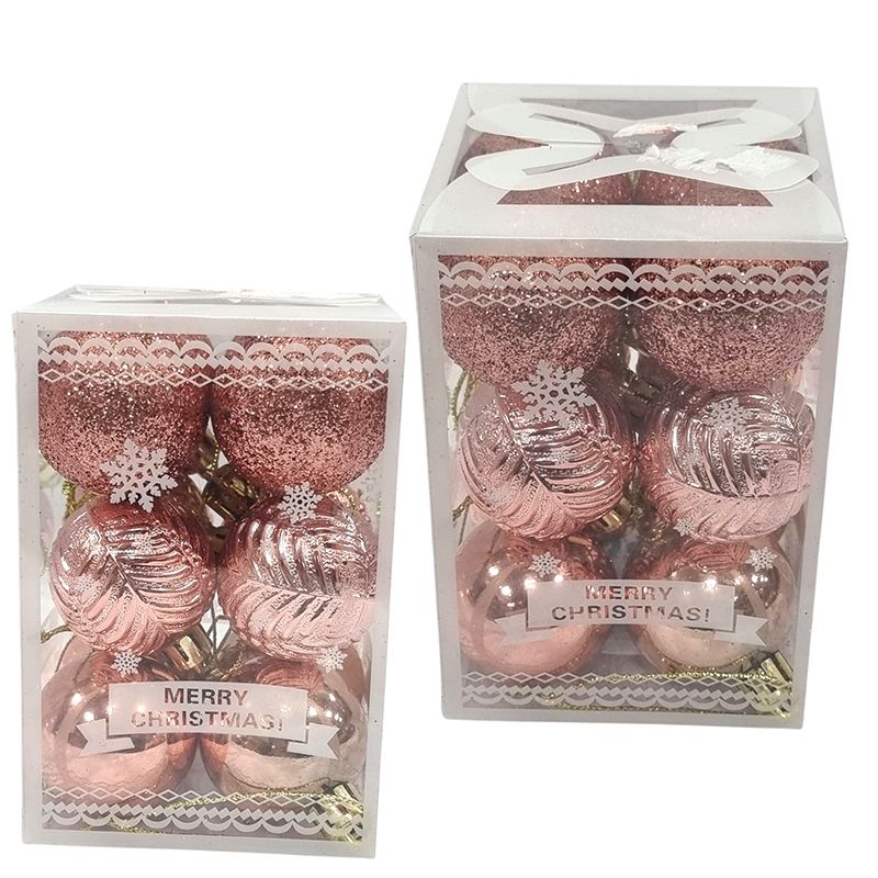 Globuri de plastic pentru Brad sau decoratiuni, 12/buc pe set 4 cm