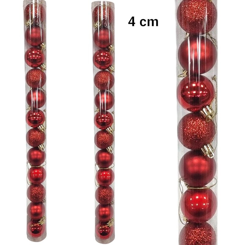 Globuri decorative pentru bradul de Craciun 12/buc pe set cu diametrul 4 cm