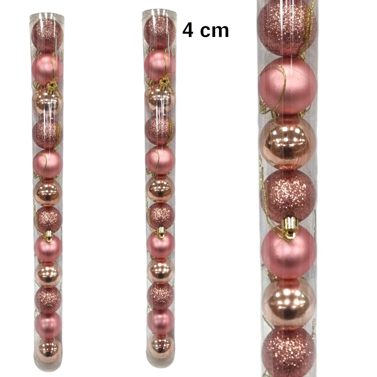 Globuri decorative pentru bradul de Craciun 12/buc pe set cu diametrul 4 cm