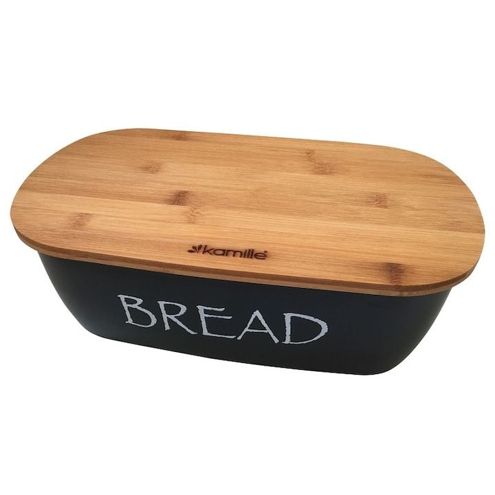 Cutie Engros alimentara, Kamille, Bambus, 36x20.5x13.5cm, cu capac ce poate fi folosit ca tocator