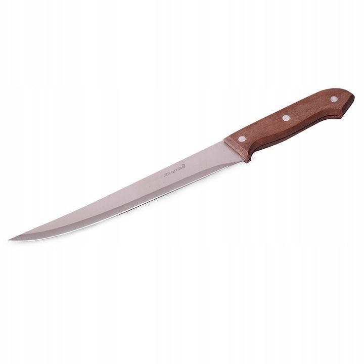 Cutit Engros de bucatarie pentru carne, Kamille, din Inox, cu maner din lemn, 20.5cm