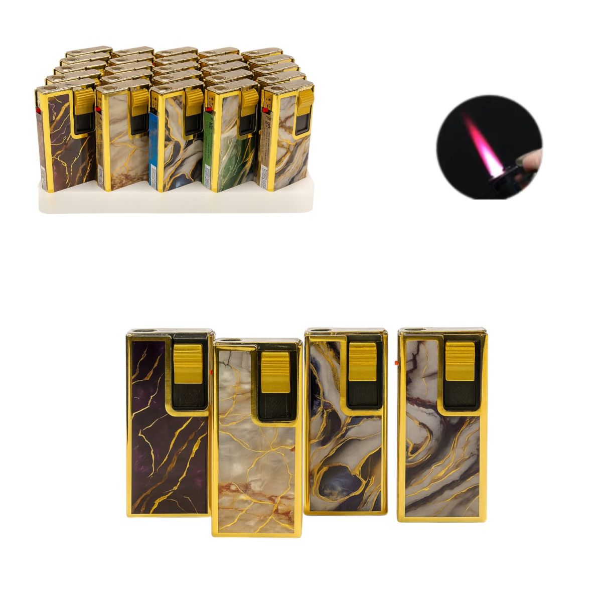Bricheta Antivant 7x3cm, Metalica 50/set Reîncărcabila, Diferite Modele Engros