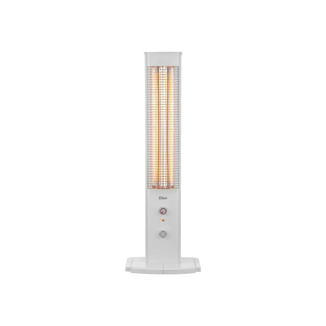 Radiator cu infrarosu vertical, 2 rezistente, putere 2000W, termostat reglabil, siguranta la rasturnare, alb ZILAN / ZLN4024 Engros