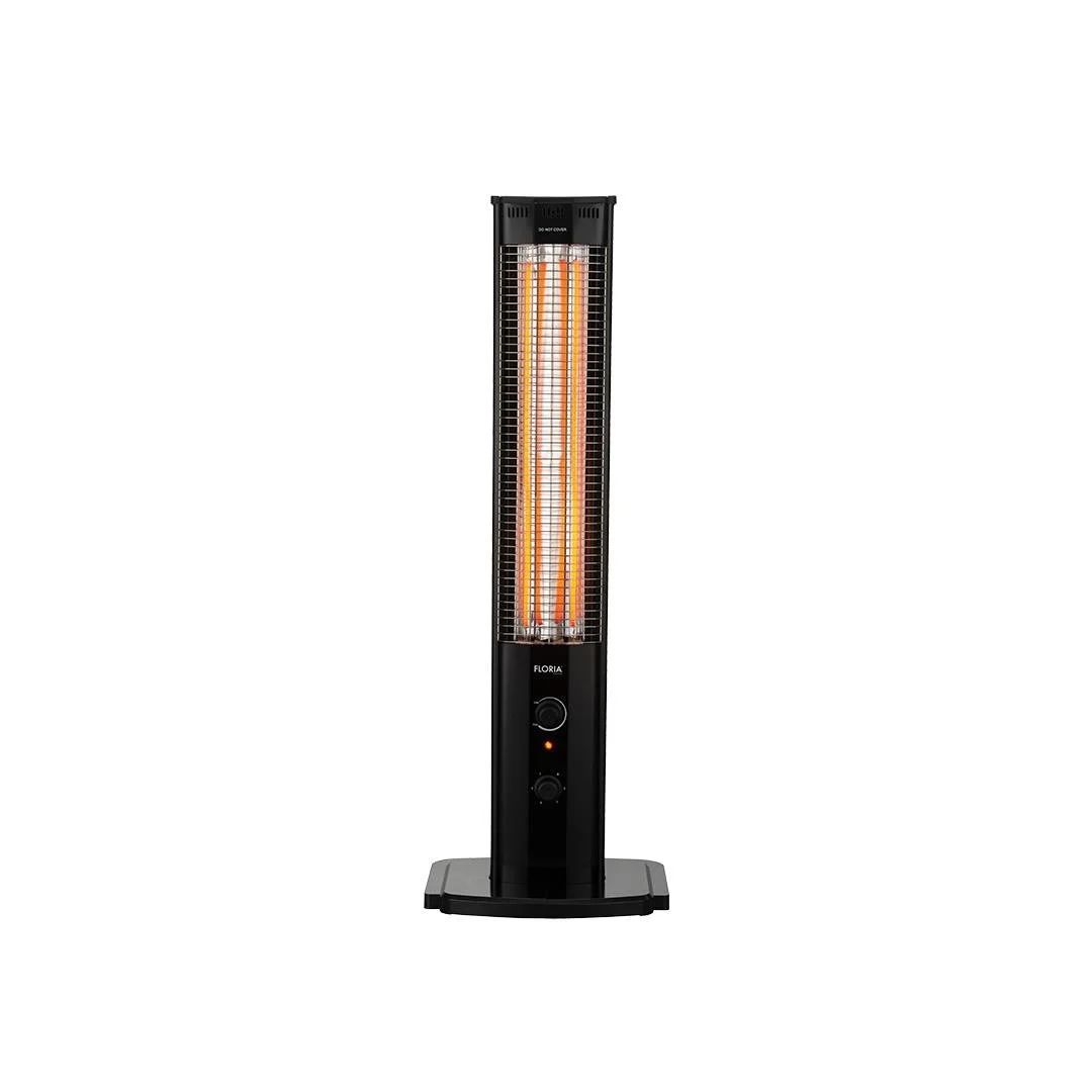 Radiator cu infrarosu vertical, 2 rezistente, putere 2000W, termostat reglabil, siguranta la rasturnare, negru FLORIA / ZLN4031 Engros