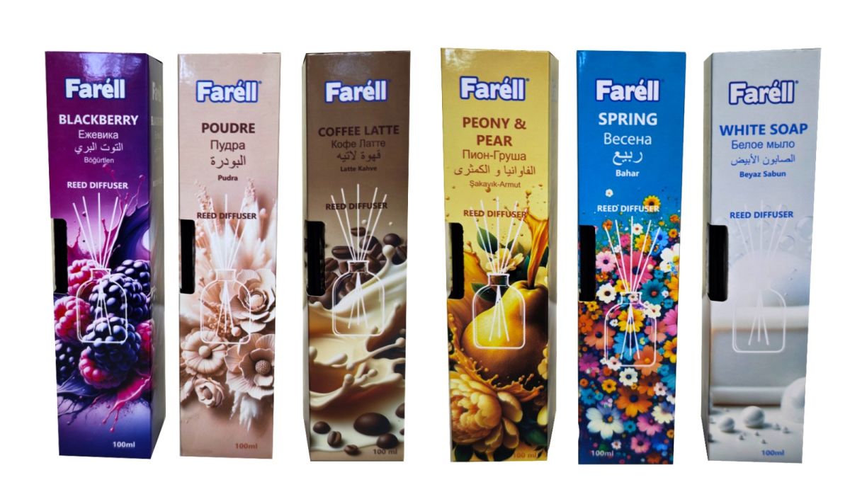 Odorizant de camera Engros cu betisoare, 100 ml, Farell, diverse sortimente