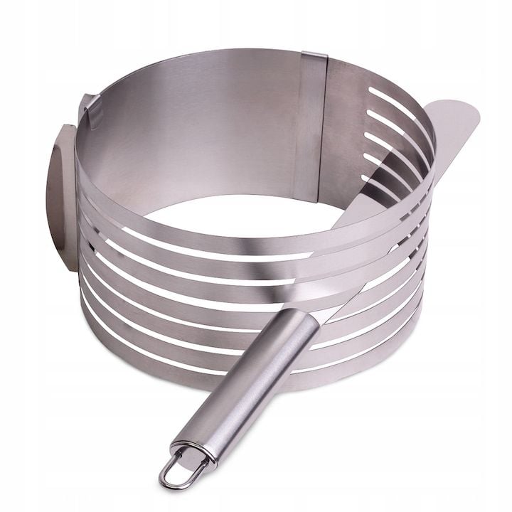 Forma Engros de prajituri, Kamille, obrecz reglabila 15-22 cm, set cu cutit din otel inoxidabil