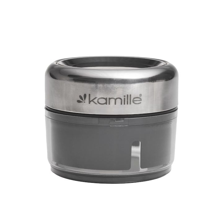 Feliator Engros manual Kamille KM-3004, cu 2 lame din inox, 170ml, din plastic, antiderapant, gri