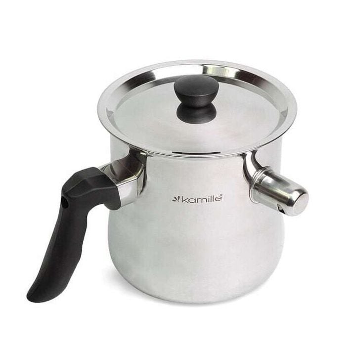 Ibric Engros pentru fierbere lapte Kamille cu capac si fluier, 1l