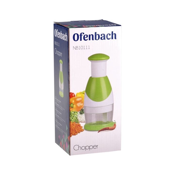Taietor Engros pentru legume Ofenbach, cu capac, dimensiuni 9,5x22cm , din plastic/otel inoxidabil
