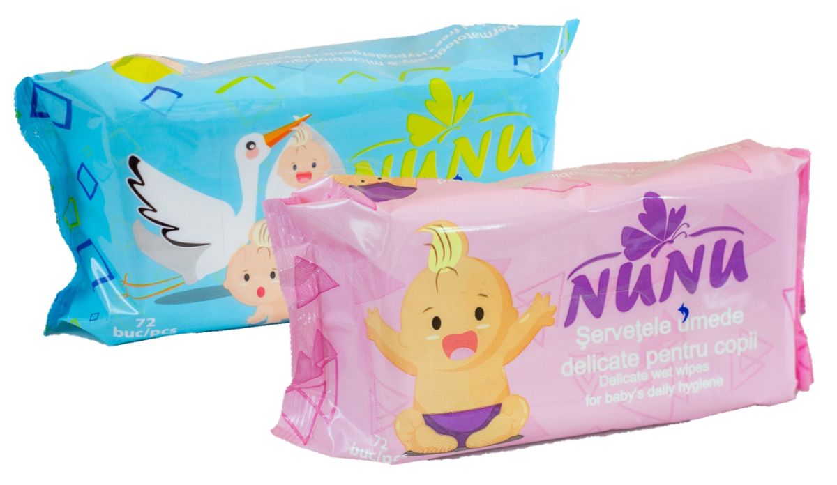 Servetele umede Engros pentru copii, Nunu, 72 buc